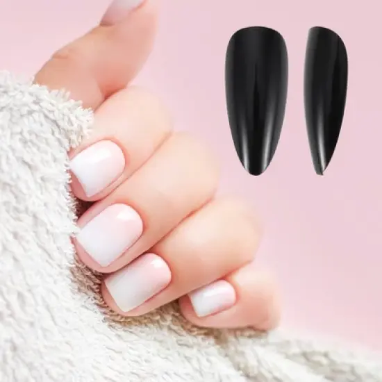 Unique Bargains Women's Fashion Fake Nails Black 120-pieces Per Set image {3}