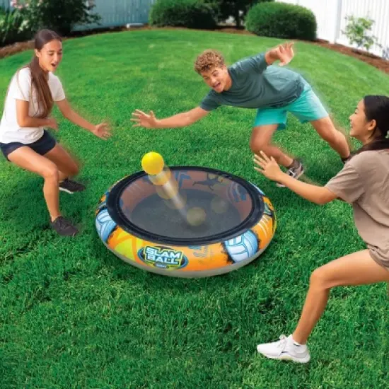 Banzai SLAM BALL 360 Degree Inflatable PVC Plastic High-Energy Outdoor Swimming Pool or Lawn Target Net Ball Game for 4 Players Ages 8+ image {2}
