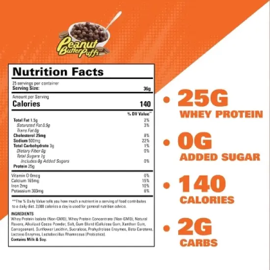 EHPlabs OxyWhey Whey Protein Isolate Powder - 25g of Sugar Free Whey Protein Powder, Meal Replacement Shake - 25 Serves (Peanut Butter) image {1}