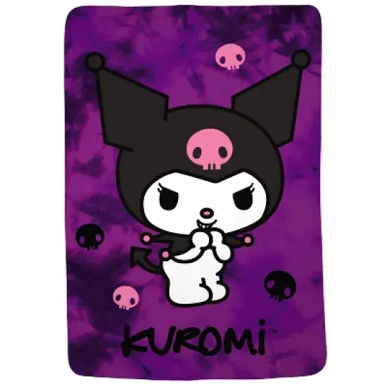 Hello Kitty and Friends Kuromi Blanket: Twin Size, Multicolor, Polyester, Machine Washable, Sanrio Licensed, Teen Audience image {5}