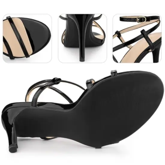 Perphy Strappy Slingback Open Toe Stiletto Heels Sandals for Women image {2}