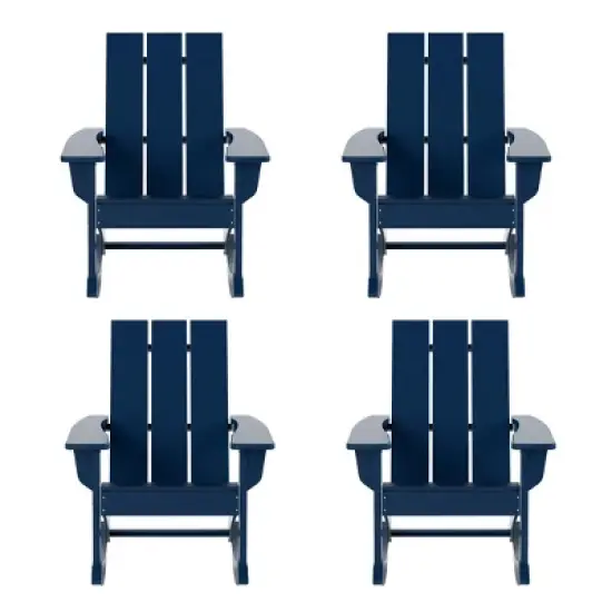 WestinTrends  Modern Adirondack Outdoor Rocking Chair (Set of 4) image {15}