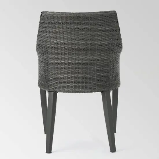 Hillhurst 4pk Wicker Dining Chairs Gray - Christopher Knight Home image {5}