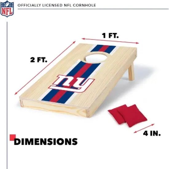 NFL New York Giants 1'x2' Wood Cornhole Set image {4}