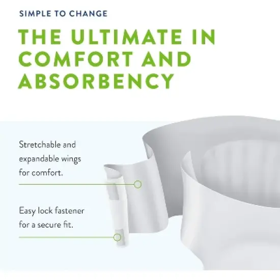 Prevail Unisex Adult Incontinence Bariatric Briefs, Refastenable Tabs, Ultimate Absorbency image {2}