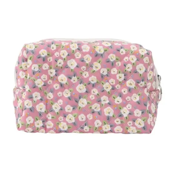 Unique Bargains Women Portable Camellia Flower Makeup Bag 1 Pc image {4}