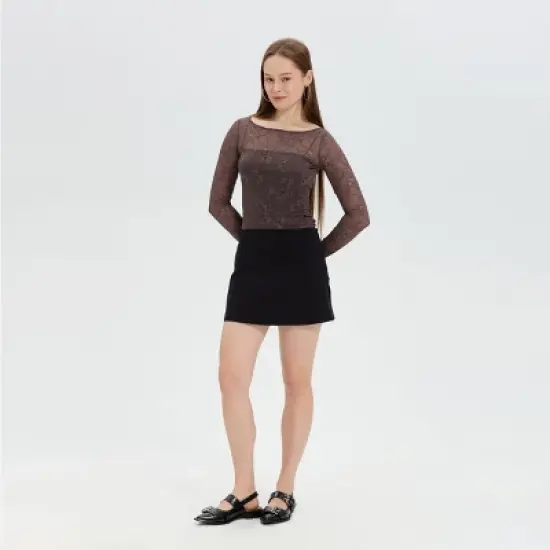 Women's Long Sleeve Lace Bardot Top - Wild Fable&trade; image {2}