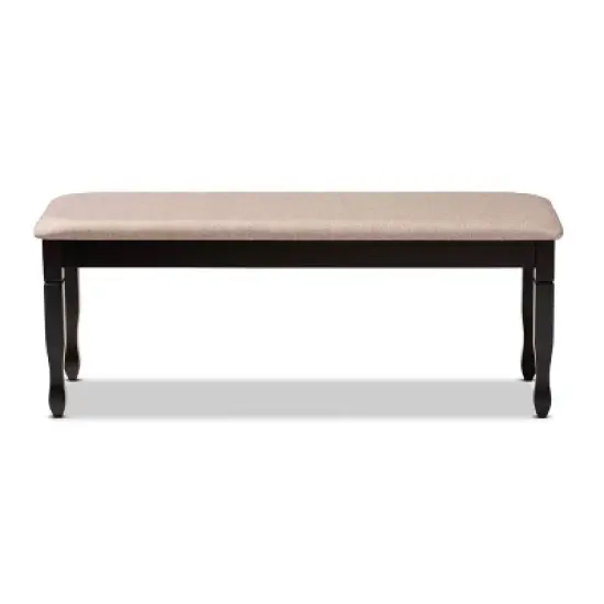 Corey Fabric Upholstered and Wood Dining Bench - Baxton Studio image {1}