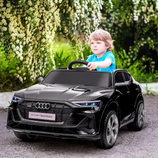 Aosom 12V Kids Electric Ride On Audi Sports Car, Battery Powered Toy w/ Parent Remote Control, Lights, Music, and Horn, for 3-5 Years Old image {2}