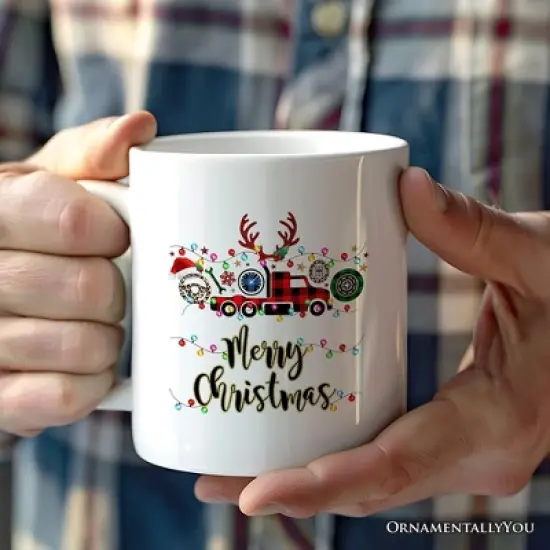 Truck Driver and Logistics Christmas Mug, Freight Delivery and Dispatcher Gift (Non-Custom)| OrnamentallyYou image {2}