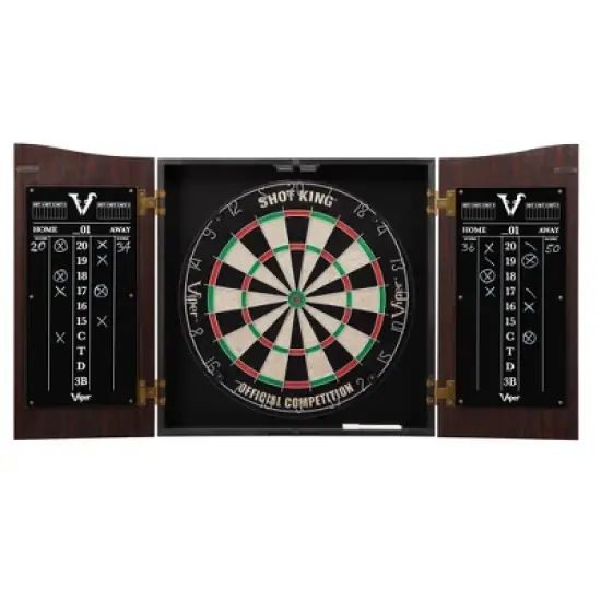 Viper Vault Dartboard Cabinet with Shot King Sisal Dartboard image {7}