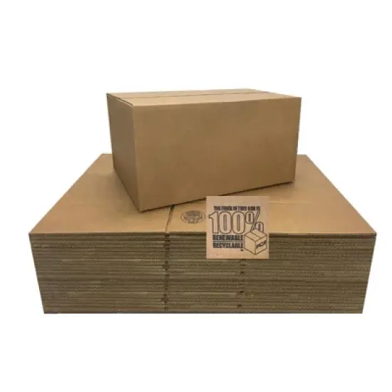 UOFFICE Pack of 20 Corrugated Boxes 18" x 14" x 12" image {3}