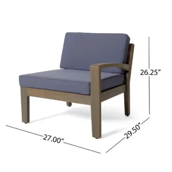 Sapphtopaz 5-Piece Outdoor Patio Sofa Set, Wood Outdoor Sofa with Cushions, L Shape Patio Sofa Set, Slat Panel 3-Seater Sectional Sofa with Ottoman image {3}