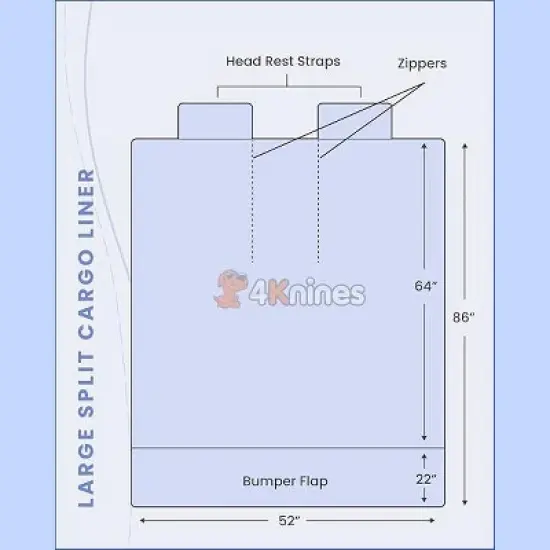 4Knines SUV Cargo Liner for Fold Down Seats image {10}