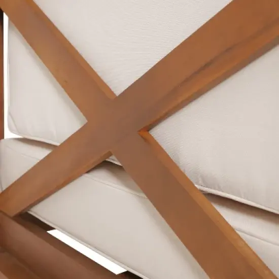 Christopher Knight Home Keith Outdoor Acacia Wood 10 Seater Sectional Sofa Chat Set with Cushions image {7}