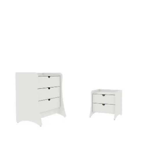 Manhattan Comfort 2pc Coney Dresser and Nightstand Bedroom Set image {8}
