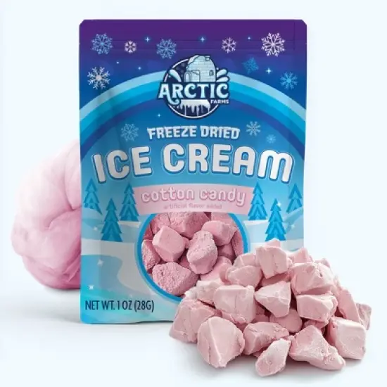 Arctic Farms Freeze Dried Ice Cream That Does Not Melt (Bits) (Cotton Candy Pink) image {7}
