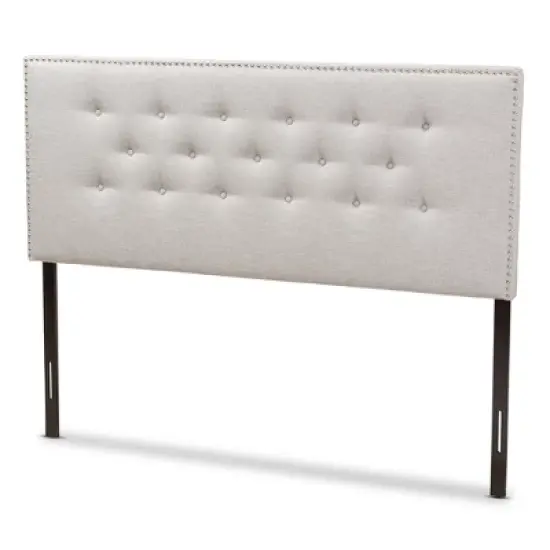 Windsor Modern and Contemporary Fabric Upholstered Headboard Beige - Baxton Studio image {6}