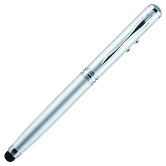 Monteverde 4-in-1 Multifunction Laser/Stylus/Flashlight/Ballpoint Pen Medium Point Silver (MV73423) image {1}