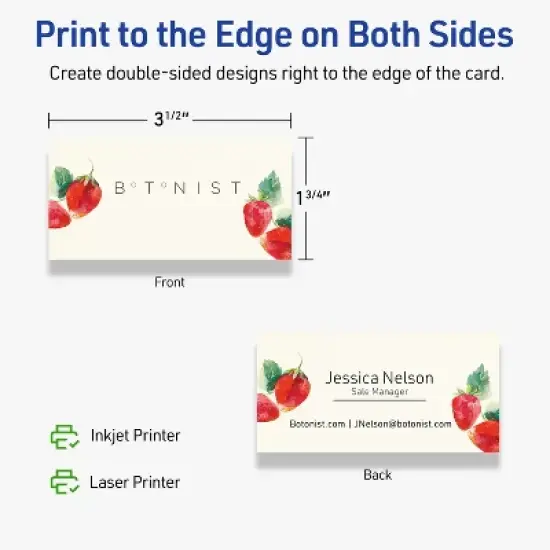 Avery 1-3/4" x 3-1/2" Rectangle Cards, Matte Ivory, 400ct image {5}