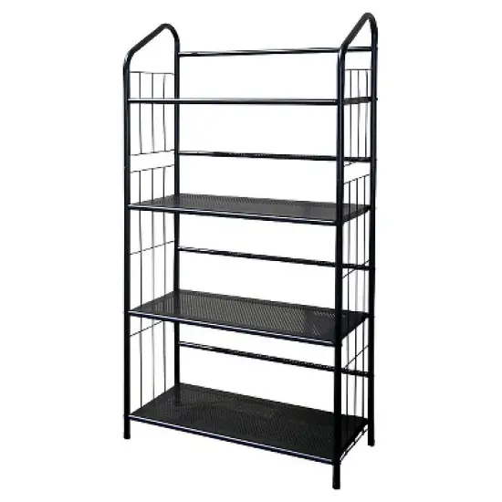 Metal Book Shelf Black - Ore International image {4}