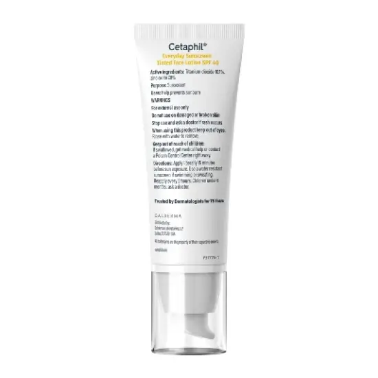 Cetaphil Sun Everyday Mineral Sunscreen Tinted Face Lotion with Zinc Oxide​ - SPF 40 image {4}