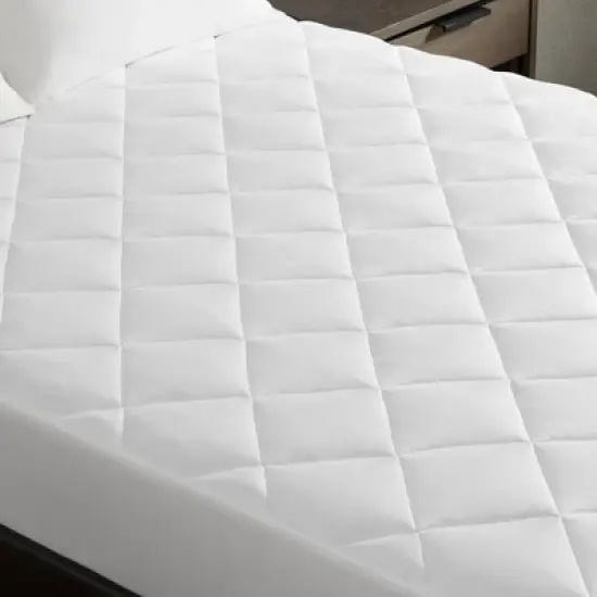 INFURNIC Mattresses Overfilled Deep Pocket Mattress Pad Full, Cool and Comfortable with Silky Feel and Noiseless Design, White, 75"*54"*0.8" image {3}