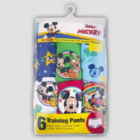 Toddler Boys' Mickey Mouse 6pk Training Underwear image {1}