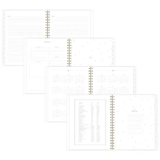 Sugar Paper Essentials 2024-25 Weekly/Monthly Planner 11"x9.5" Flax Stripe: Teacher Planner, Twin-Wire Binding, Tabs image {1}