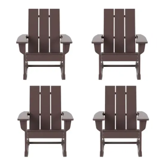 WestinTrends  Modern Adirondack Outdoor Rocking Chair (Set of 4) image {11}