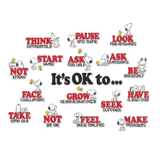 Eureka&reg; Peanuts&reg; Snoopy It's Ok to... Bulletin Board Set, 42 Pieces image {3}