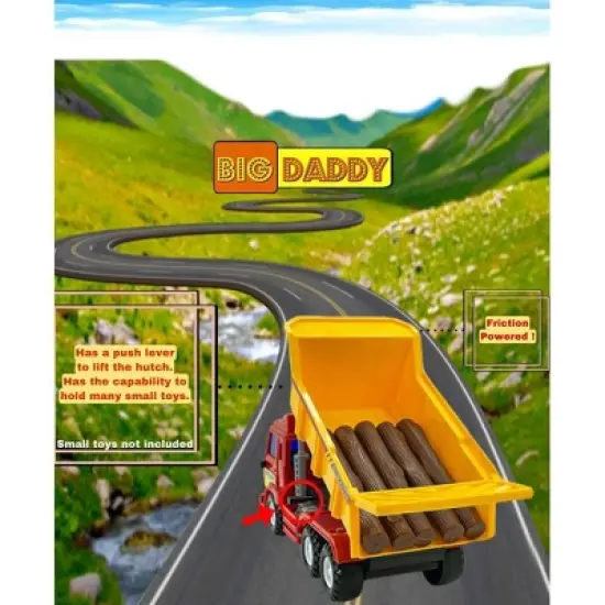 Big-Daddy Meduim Duty Friction Powered Construction Dump Truck with Dump Lever image {5}
