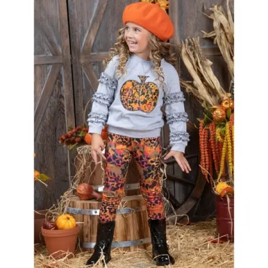 Girls Always Autumn Frill Pullover & Legging Set - Mia Belle Girls image {3}