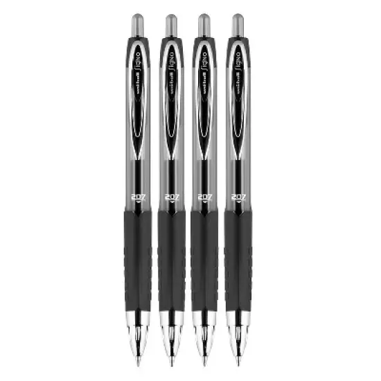 uni-ball 207 Retractable Gel Pens Micro Point 61270 image {2}