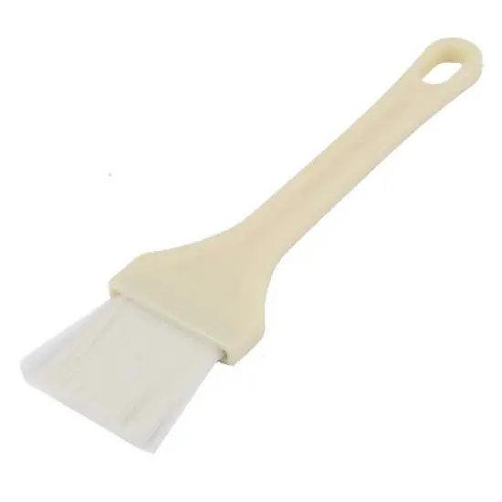 Unique Bargains Cookware BBQ Plastic Handle Pastry Basting Brush Beige White 7" image {3}