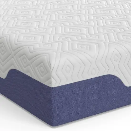 NicBex 10 Inch Cooling Hybrid Memory Foam and Innerspring Mattress for a Cool Sleep,Fiberglass Free,Medium Feel Mattresses,White+Blue image {3}