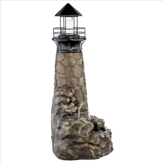 Design Toscano Seaside Lighthouse LED Illuminated Cascading Garden Fountain image {6}