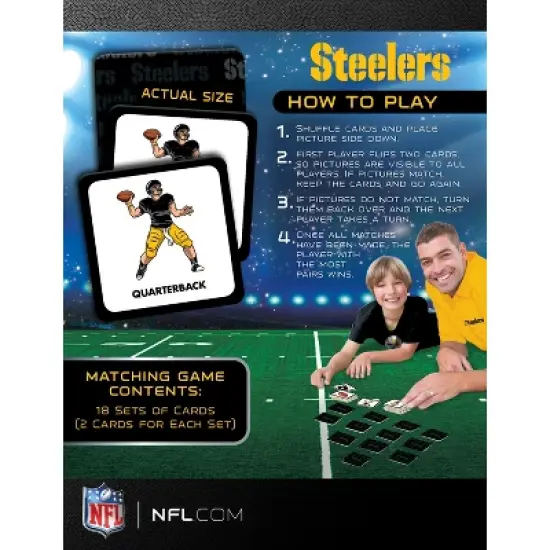 MasterPieces Officially Licensed NFL Pittsburgh Steelers Matching Game for Kids and Families image {3}