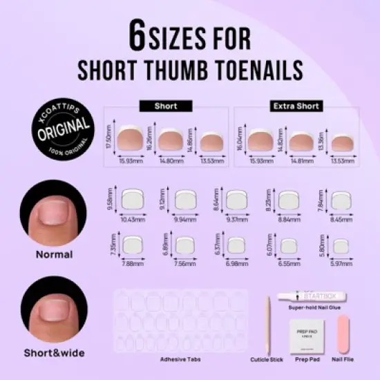 BTArtbox Press-On Toenails - Champ - S Squoval - 32ct image {4}