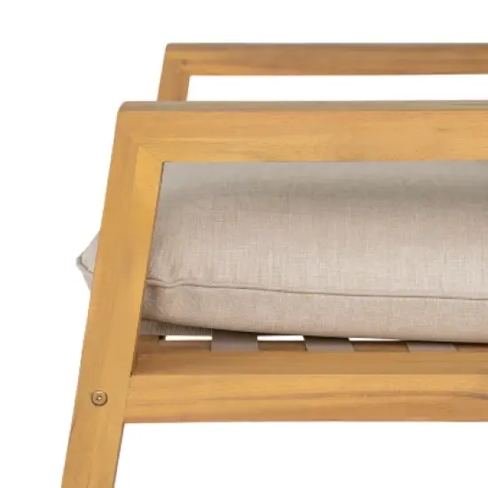 Christopher Knight Home Ihab Patio Rope Weave Acacia Wood Club Chair with Water-Resistant Cushion, Brown/Beige image {8}