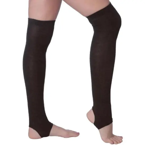 Tipi Toe Women's Stirrup Socks - Knee High Brown Color Pattern - Stretchable Women's Stockings Workout socks image {1}