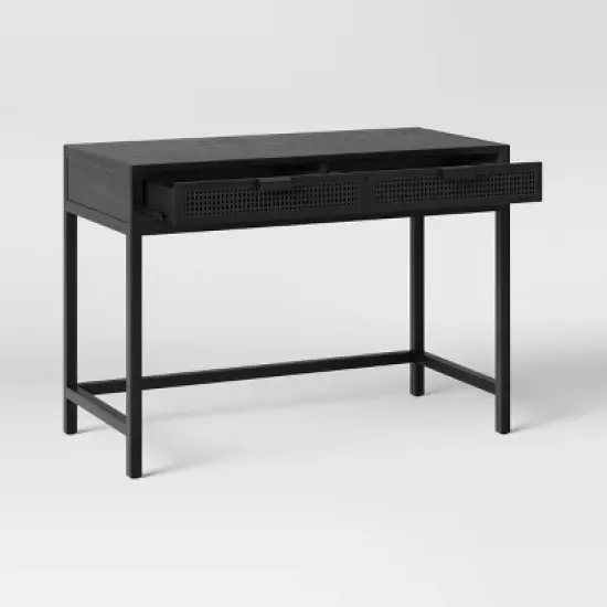 Minsmere Writing Desk with Drawers Black - Threshold&trade; image {2}