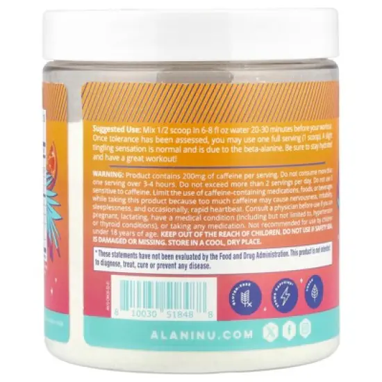 Alani Nu Pre-Workout, Orange Kiss, 10.5 oz (300 g) image {2}