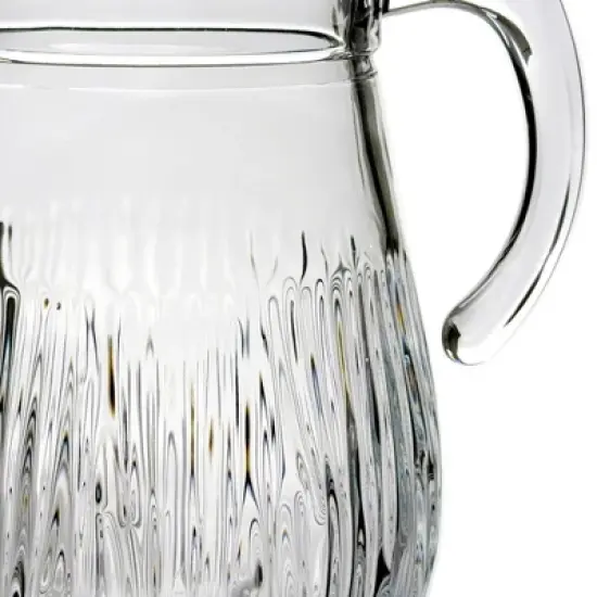 Slickblue Cristalline Glass Pitcher &ndash; 65 oz, Linear Grooved Design, Lead-Free, Ideal for Water, Juice & Cocktails image {7}