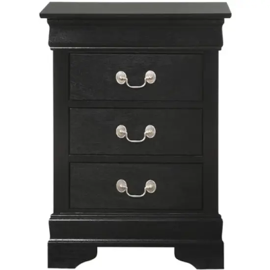 Passion Furniture Louis Philippe 3-Drawer Nightstand (29 in. H x 16 in. W x 21 in. D) image {9}
