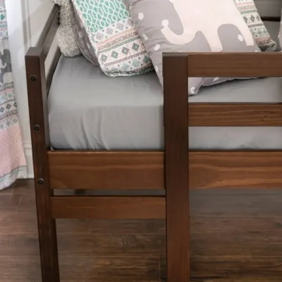 Twin Indy Solid Wood Low Loft Bed Walnut - Saracina Home image {4}