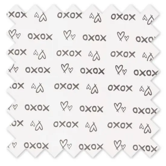 Bacati - Love Gray/White kisses n hugs Changing Pad Cover image {8}