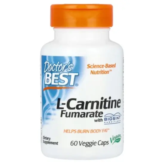 Doctor's Best L-Carnitine Fumarate, Non-GMO, Vegan, Gluten Free, Heart Health, 855 mg, 60 Count Veggie Caps image {3}