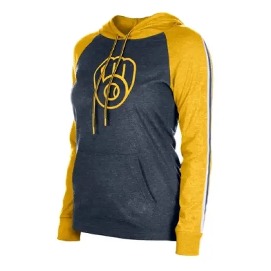 MLB Milwaukee Brewers Women's Lightweight Hooded Sweatshirt image {4}