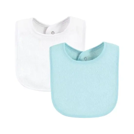 Hudson Baby Drooler Bib with Waterproof Lining, Gray Orange, One Size image {5}